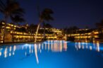 Swimming pool at night