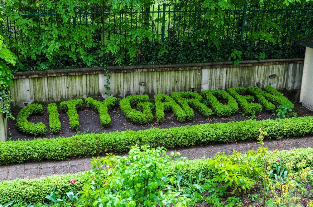 Hotel name in entrance