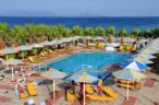 Panoramic pool view of Mammis Beach Hotel