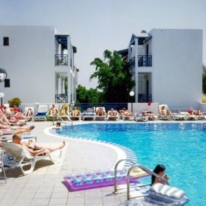 Panoramic view of the fantastic outdoor swimming pool