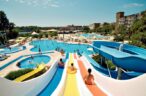 Panoramic view of the fantastic outdoor swimming pool