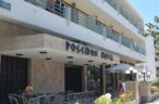 Main entrance of Poseidon Hotel and Apartments