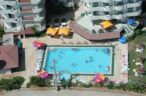 Panoramic view of the fantastic outdoor swimming pool